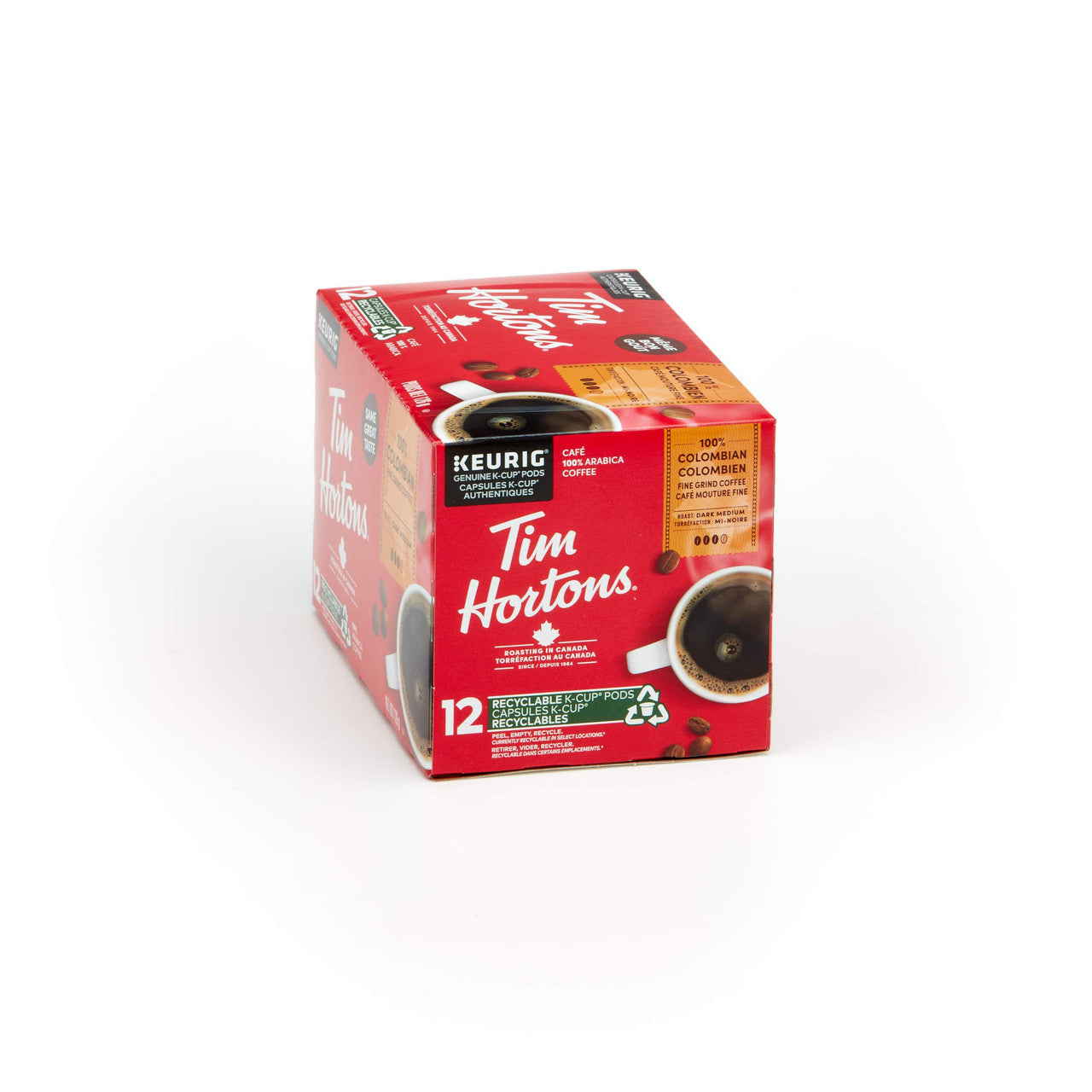 Tim Hortons 100% Colombian Single Serve K-Cups, 12 count